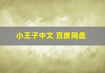 小王子中文 百度网盘